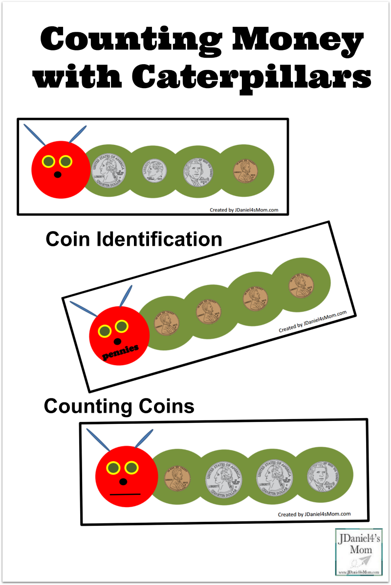 Counting Money with Caterpillars Activities and Printables