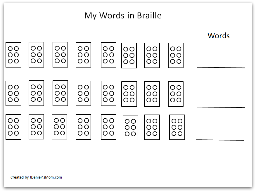 LEGO Braille Alphabet Three Blind Mice STEM Activity