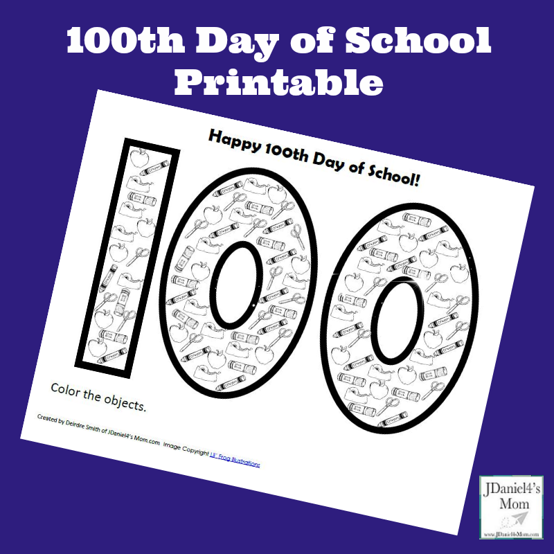 100th Day of School Printable