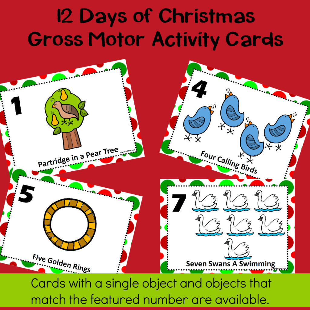 12 Days of Christmas Gross Motor Activity Cards