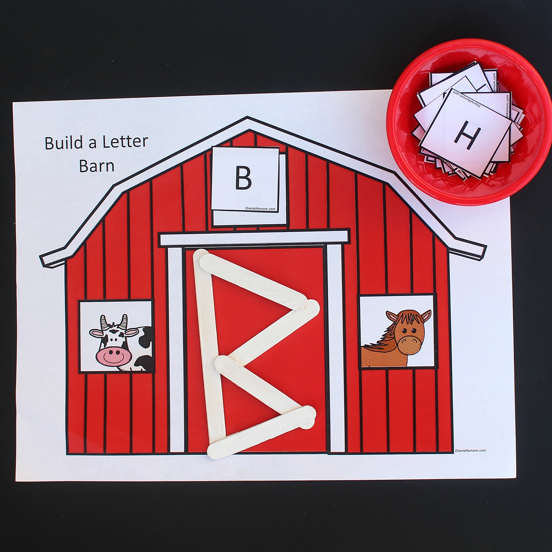 Building Alphabet Letters Kids Learning Activity - The Letter B