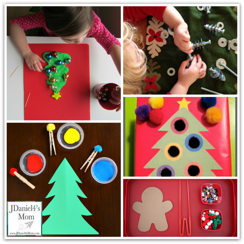 20 Totally Awesome Christmas Fine Motor Activities- These activities will have kids learning, creating, and exploring while using their fine motor skills. 