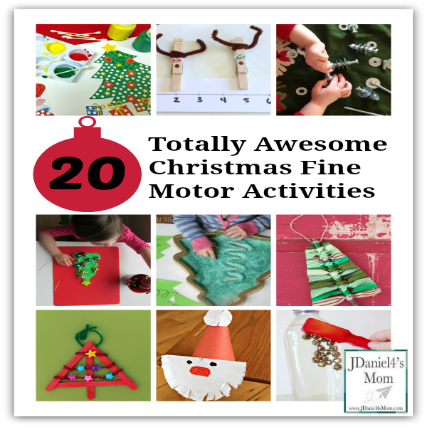 20 Totally Awesome Christmas Fine Motor Activities- These activities will have kids learning, creating, and exploring while using their fine motor skills. Facebook