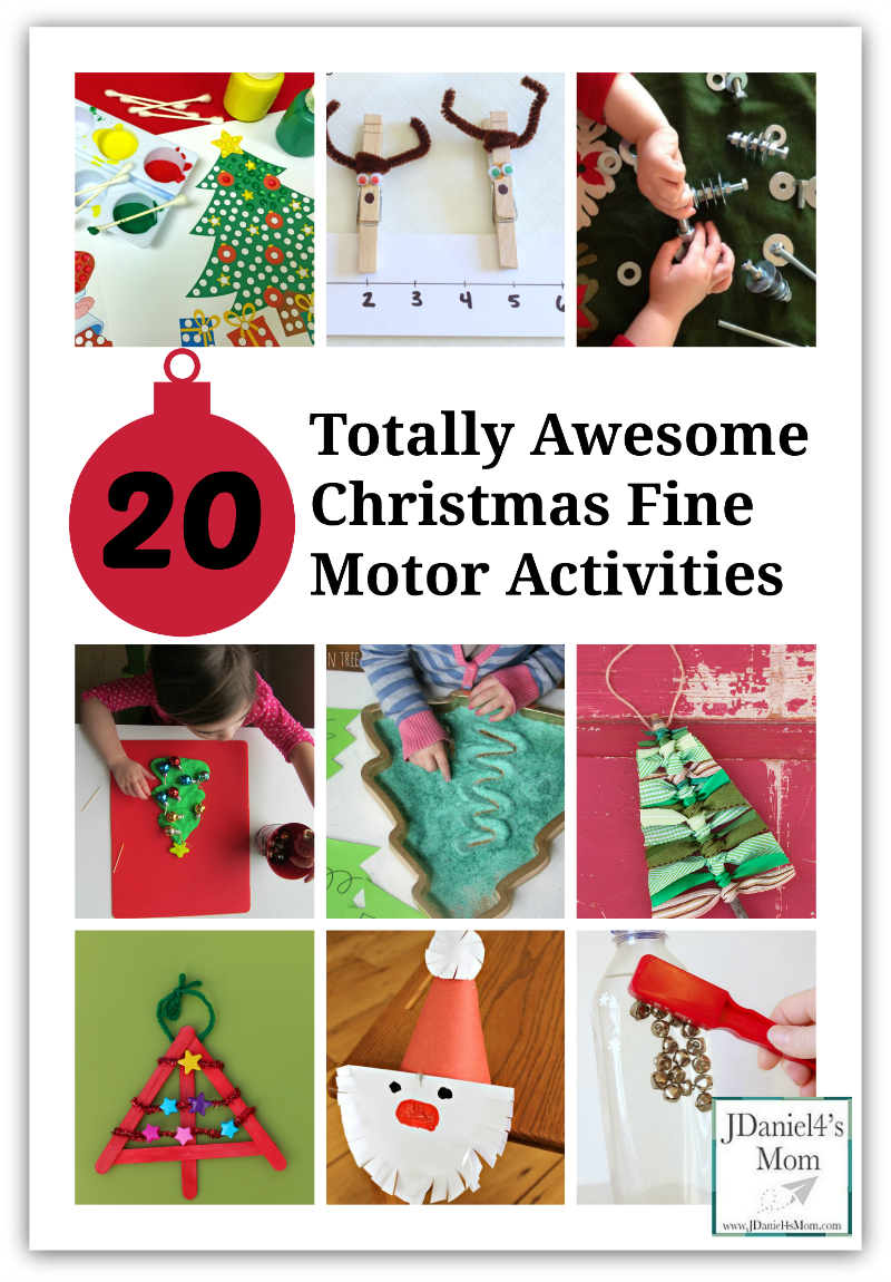 Christmas Ornament Pom-Pom Push (a fine motor craftivity for toddlers!)