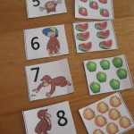 Curious George Math Activity- Matching Numbers and Pictures