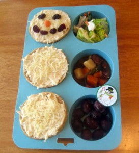 Muffin Tin Meals- A Snowman's Buffalo Chicken Lunch - JDaniel4s Mom