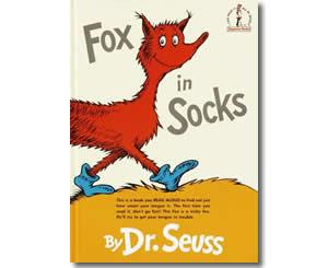 Celebrating Dr. Seuss' Birthday with Fox in Socks Sock Puppet