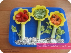 Three Child Friend Salads in Muffin Cups