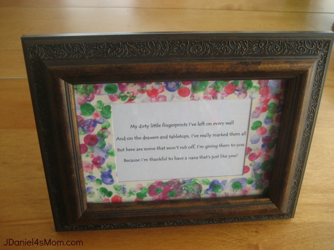 A Gift for My Mom- Fingerprint Poem