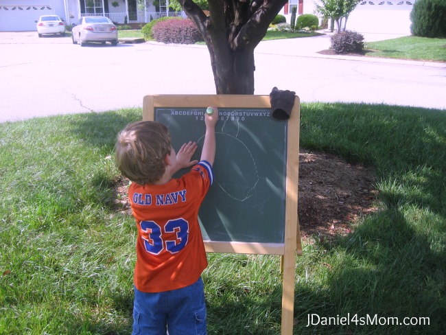 Using Chalk Under a Tree