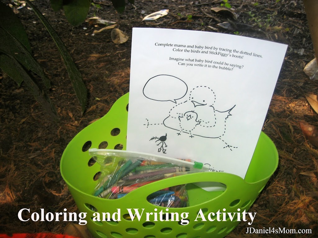 Stick Figgy- Coloring and Writing Area