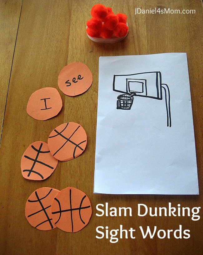 Sight Word Practice- Dunking Sight Words