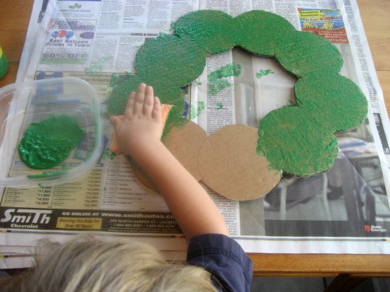 Holiday Hop for Goodies- Cardboard Advent Candy Wreath