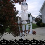 Halloween Craft- Milk Jug Skeleton