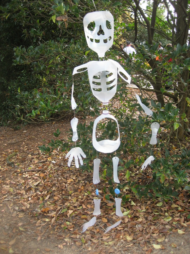 Halloween Craft- Milk Jug Skeleton