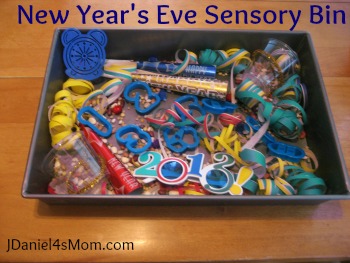 New Year's Eve Sensory Bin