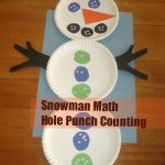 Preschool Math- Snowman Hole Punch Counting