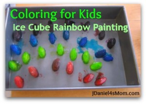 Coloring for Kids - Ice Cube Rainbow Painting
