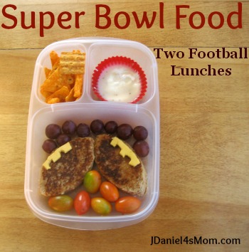 Super Bowl Food- Two Football Lunches