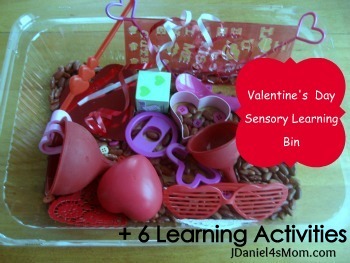 Valentine's Day Sensory Bin for Kids