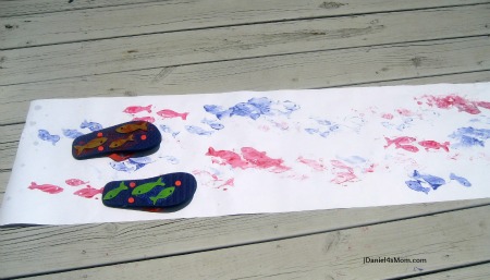 Summer Crafts - Fish Flop Painting