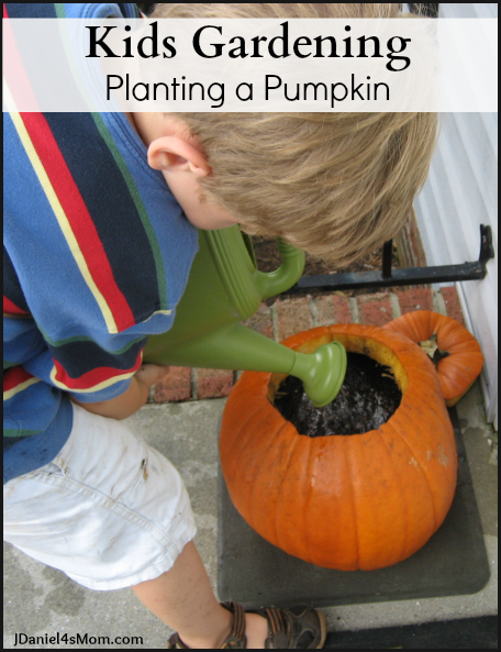 Kids Gardening - Planting a Pumpkin's Seeds in a Pumpkin