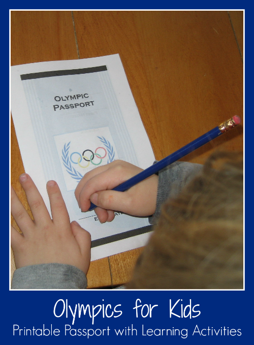 Olympics for Kids- Printable Passport with Learning Activities