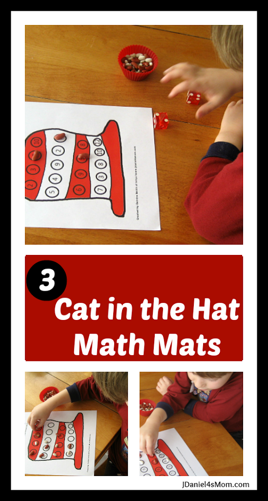 Cat in the Hat Math Activity Mats