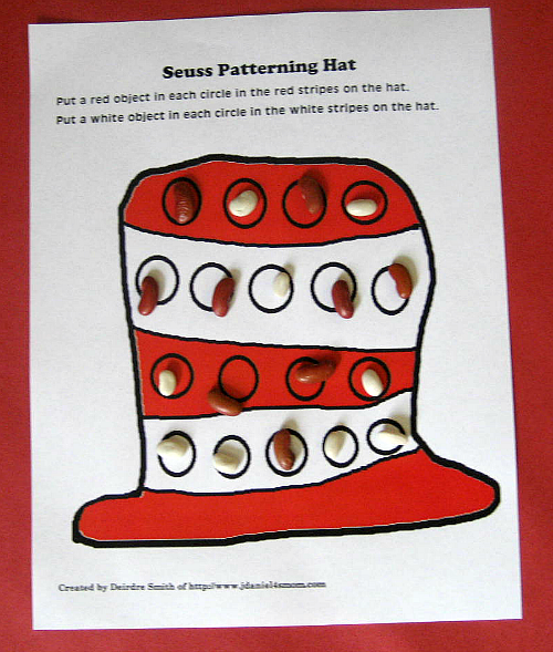 Cat in the Hat Math Activity Mats