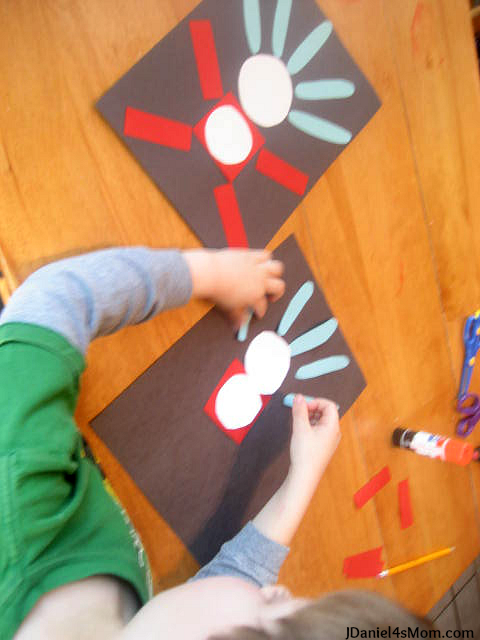 Assembling the Dr. Seuss Shape Activity Featuring Thing Two