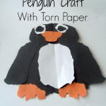 Penguin Craft - Torn Paper Penguin