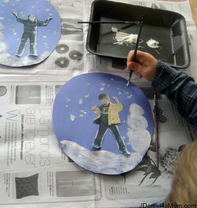 Snow Globe Craft for Kids - Mother and Son Themed Globes