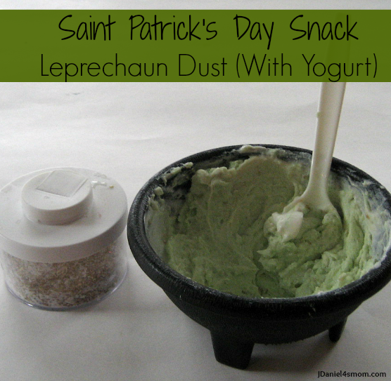 Saint Patrick's Day Snack- Leprechaun Dust with Yogurt