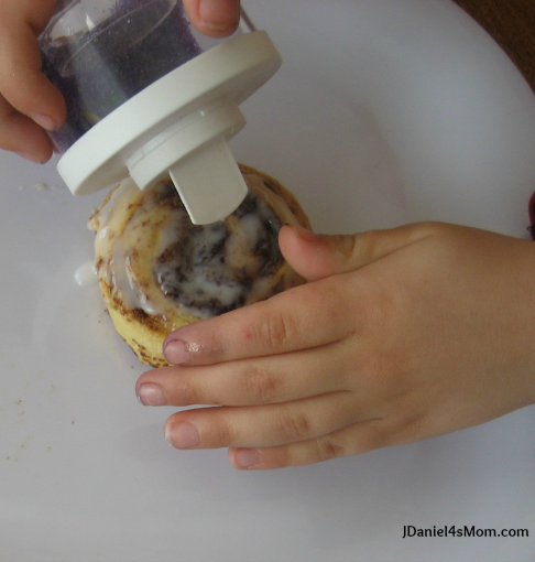 Snacks for Kids- Kings Cake Recipe - Adding Sprinkles