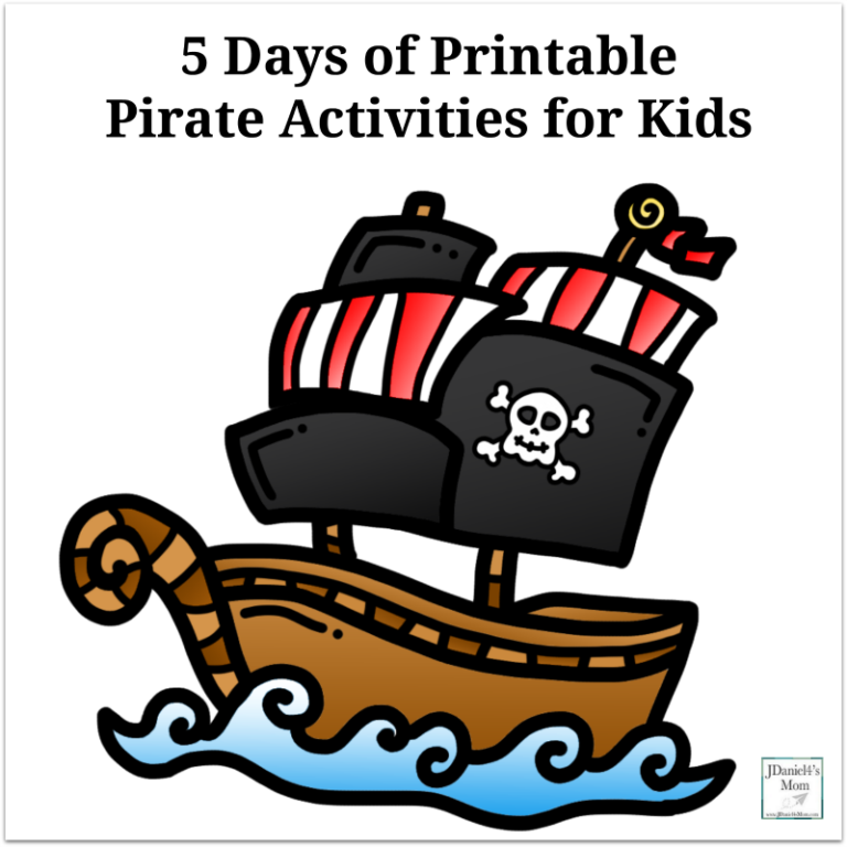 5 Days of Printable Pirate Activities for Kids