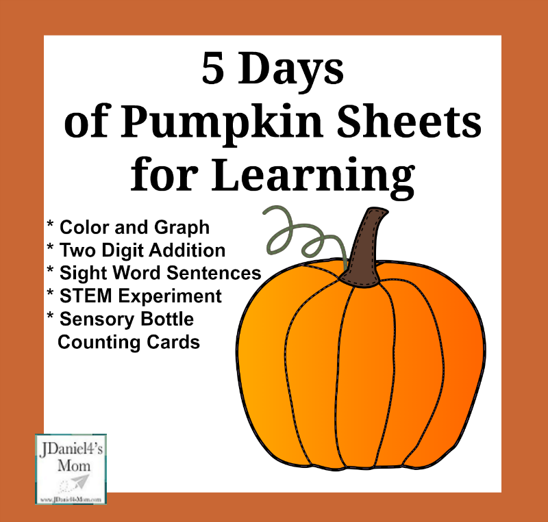 5 Days of Pumpkin Sheet for Learning