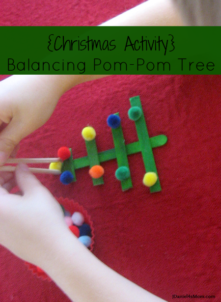 Christmas Activity- Balancing Pom Poms