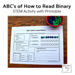 ABC's of How to Read Binary STEM Activity with Printable