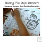Adding Two Digit Numbers Snowman Number Spin Addition Recording the Number