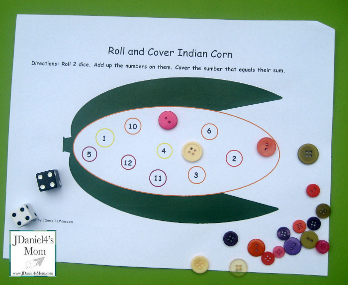 Roll and Cover Games for One and Two Dice - JDaniel4s Mom