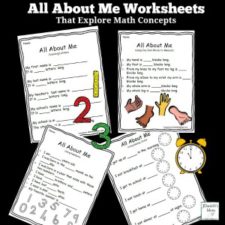 All About Me Worksheets That Explore Math Concepts