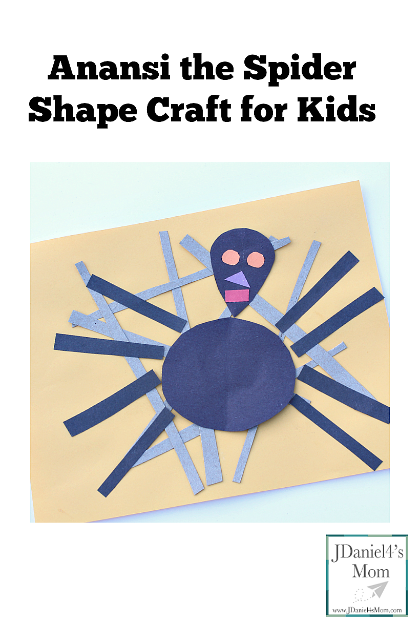 Anansi the Spider Shape Craft for Kids