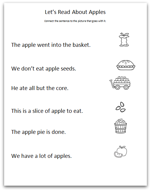 Apple Comprehension Page One 