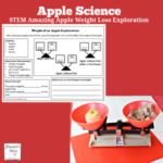 Apple Science STEM Amazing Apple Weigh Loss Exploration with Printable