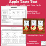 Apple Taste Test with Printables and Editable Place Cards