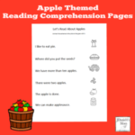 Apple Themed Reading Comprehension Worksheets for Preschoolers to Read and Explore