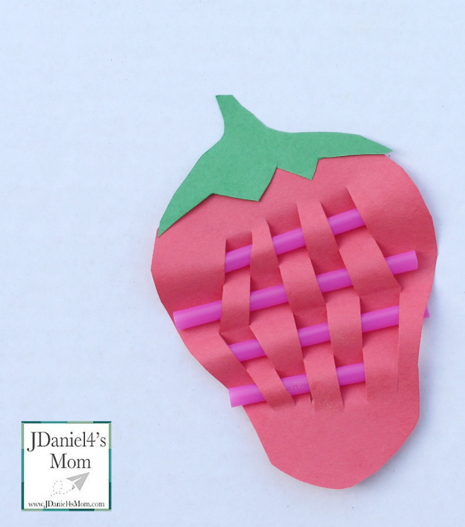 April Fool's Day Craft for Kids- Woven "Straw"berries: Yep! They are berries crafted with straw. This is a fun fine motor craft.