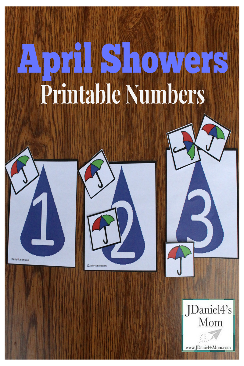 April Shower Printable Numbers