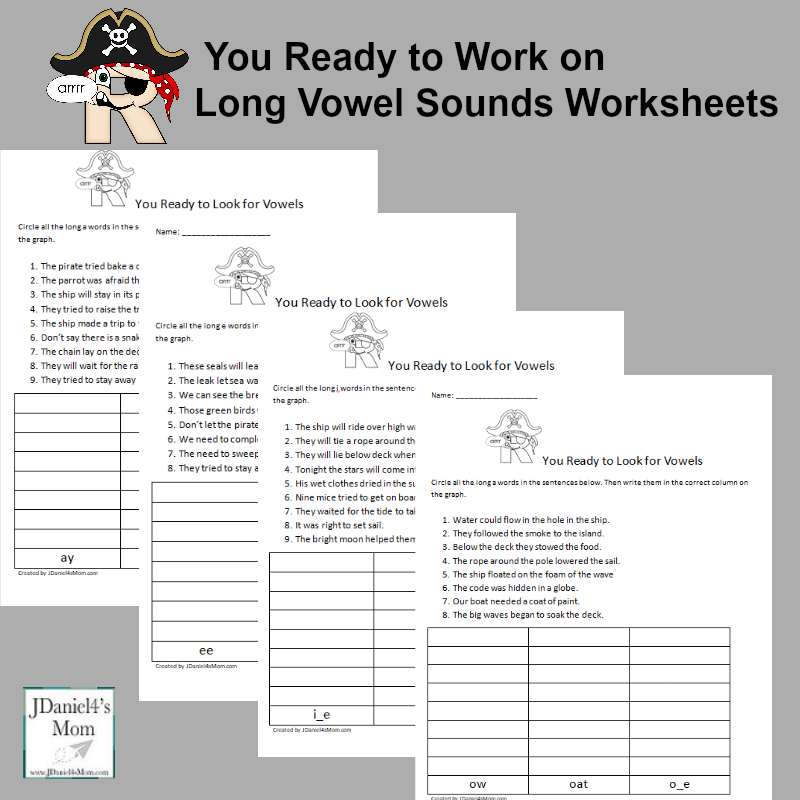 Arrrr You Ready to Work on Long Vowel Sounds Worksheets