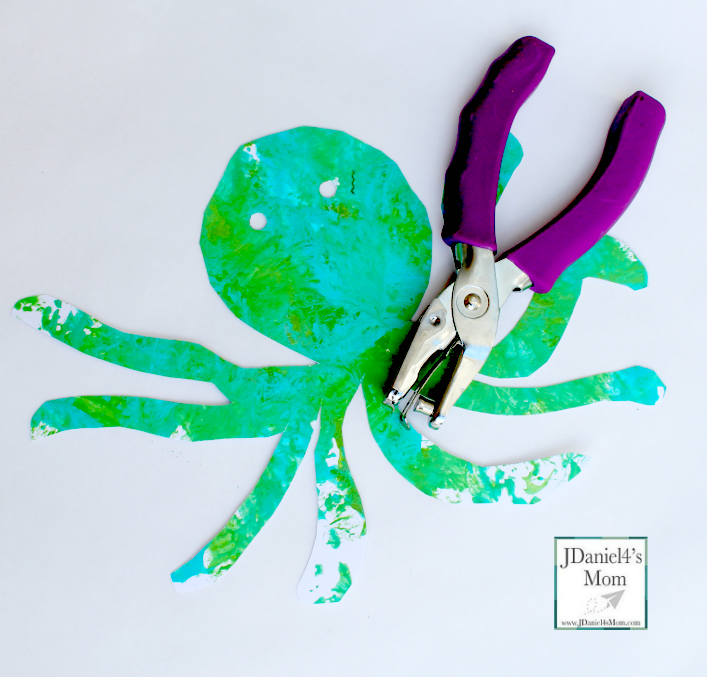 Arts and Crafts Fine Motor Paper Plate Octopus